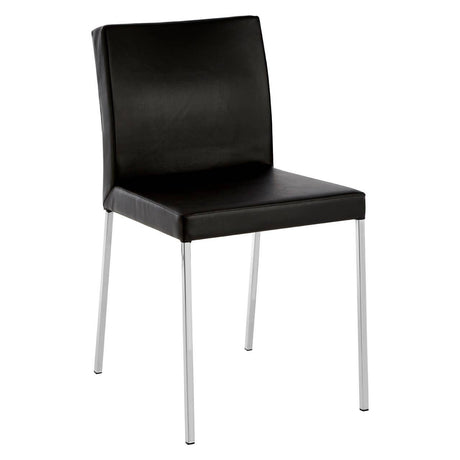 Chic Black Leather Chairs