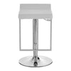 Sleek White Gas Lift Stool