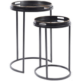 Black and gold round tables with sleek metal frames | Home Centre Direct UK