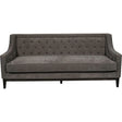 Warm grey fabric sofa with buttoned backrest | Home Centre Direct UK