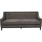 Warm grey fabric sofa with buttoned backrest | Home Centre Direct UK