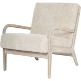 Cream textured armchair with wooden frame | Home Centre Direct UK