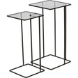 Dark bronze glass and metal side tables with sleek lines | Home Centre Direct UK