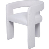 Ivory upholstered chair with curved backrest | Home Centre Direct UK