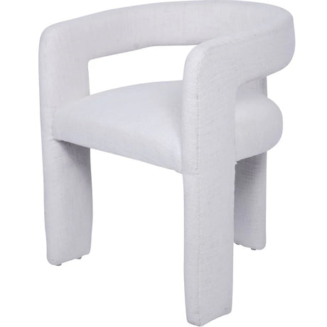Ivory upholstered chair with curved backrest | Home Centre Direct UK