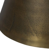 Antique brass coffee table base with textured finish.