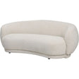 Cream curved sofa with textured fabric and rounded design | Home Centre Direct UK