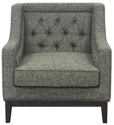 Forest green armchair with buttoned backrest | Home Centre Direct UK