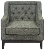 Forest green armchair with buttoned backrest | Home Centre Direct UK