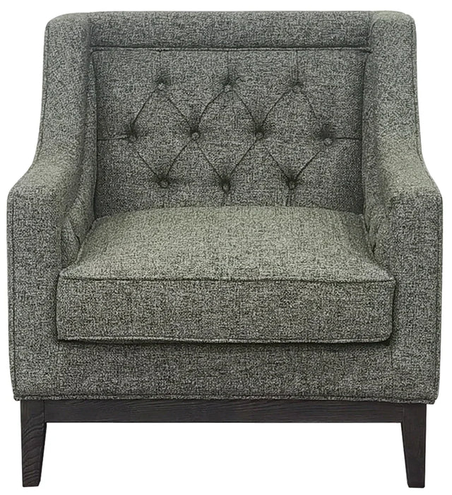 Forest green armchair with buttoned backrest | Home Centre Direct UK