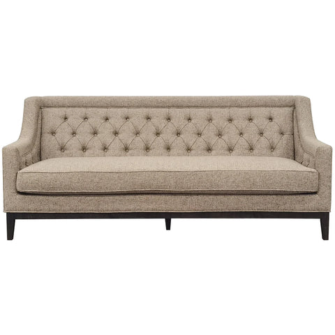 Dark taupe buttoned sofa with elegant tufting | Home Centre Direct UK