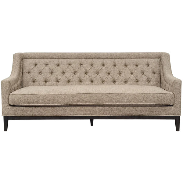 Dark taupe buttoned sofa with elegant tufting | Home Centre Direct UK