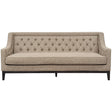 Dark taupe buttoned sofa with elegant tufting | Home Centre Direct UK