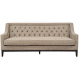 Dark taupe buttoned sofa with elegant tufting | Home Centre Direct UK
