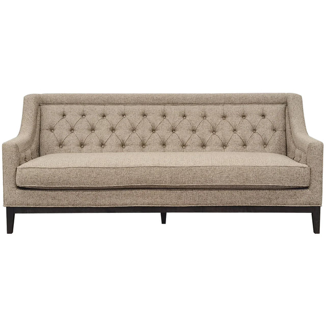 Dark taupe buttoned sofa with elegant tufting | Home Centre Direct UK