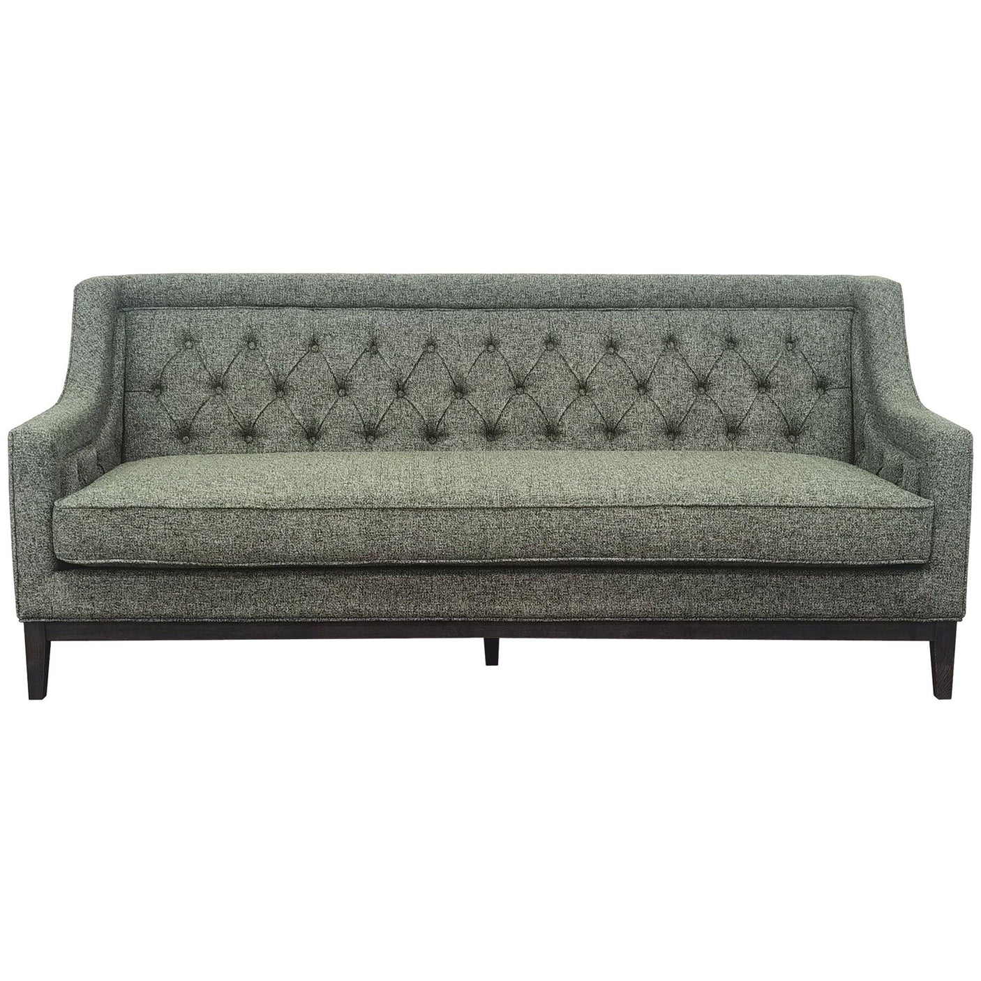 Forest green buttoned sofa with elegant tufting | Home Centre Direct UK