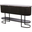 Black console table with marble top and glass shelf | Home Centre Direct UK