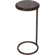 Brown marble accent table with sleek metal frame | Home Centre Direct UK