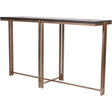 Black wood console table with champagne metal frame | Home Centre Direct UK