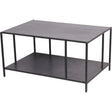 Mottled black rectangular coffee table with metal frame | Home Centre Direct UK