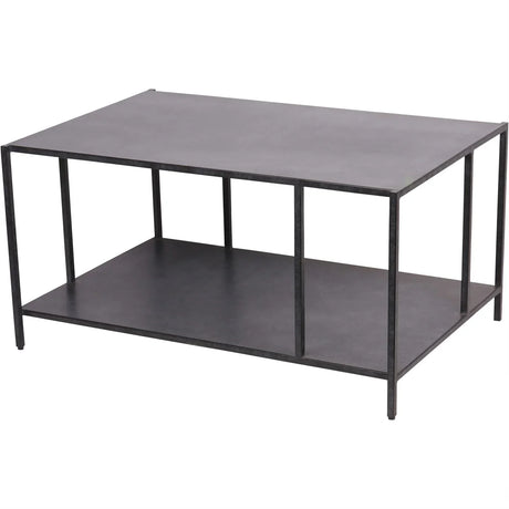 Mottled black rectangular coffee table with metal frame | Home Centre Direct UK