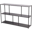 Mottled black console table with open shelving | Home Centre Direct UK