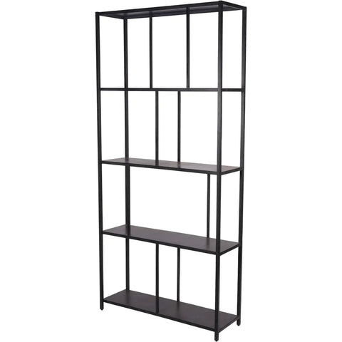 Mottled black metal shelving unit with open design | Home Centre Direct UK