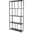 Mottled black metal shelving unit with open design | Home Centre Direct UK