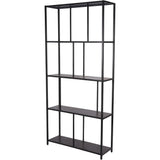 Mottled black metal shelving unit with open design | Home Centre Direct UK