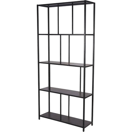 Mottled black metal shelving unit with open design | Home Centre Direct UK