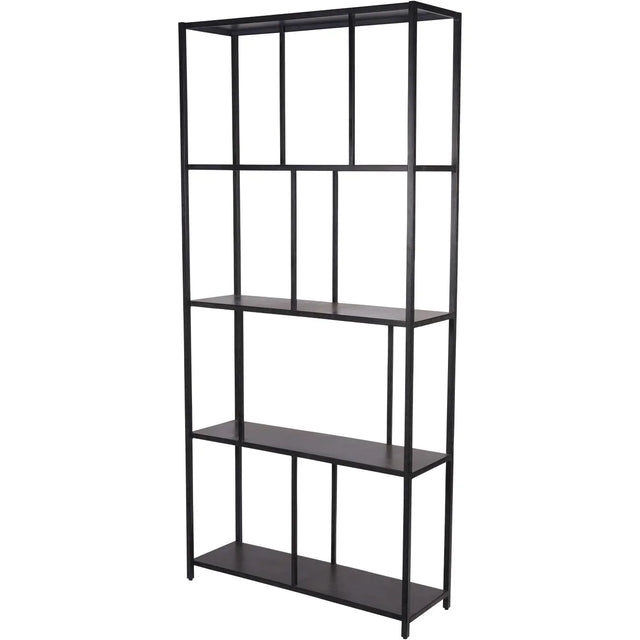 Mottled black metal shelving unit with open design | Home Centre Direct UK