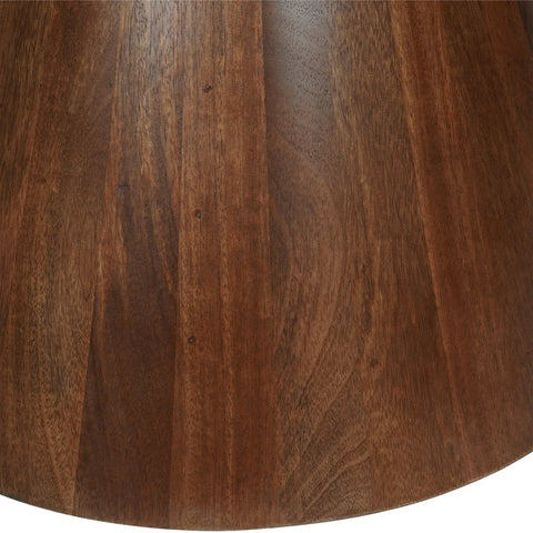 Rich brown wooden table surface with natural grain pattern.