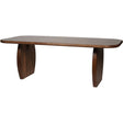 Brown wooden dining table with curved legs | Home Centre Direct UK