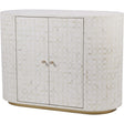 Cream bone inlay cabinet with geometric pattern | Home Centre Direct UK