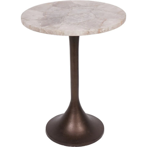 Marble-topped side table with bronze base | Home Centre Direct UK