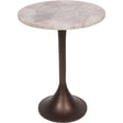 Marble-topped side table with bronze base | Home Centre Direct UK