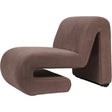 Mid brown corduroy chair with curved design | Home Centre Direct UK