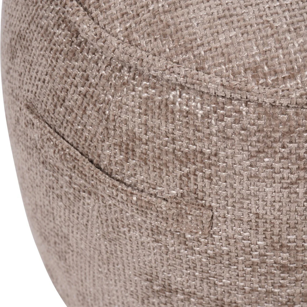 Beige stool fabric showing detailed woven texture.