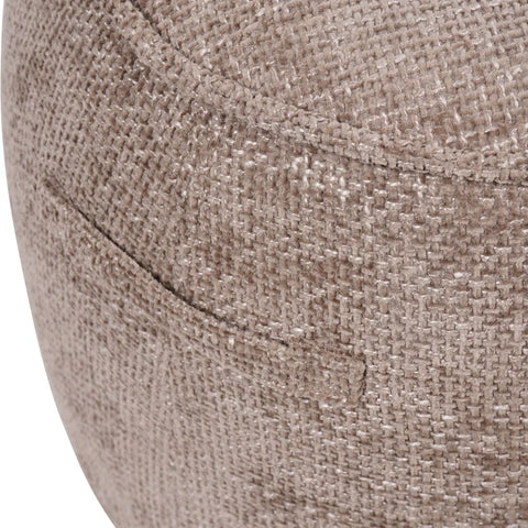 Beige stool fabric showing detailed woven texture.
