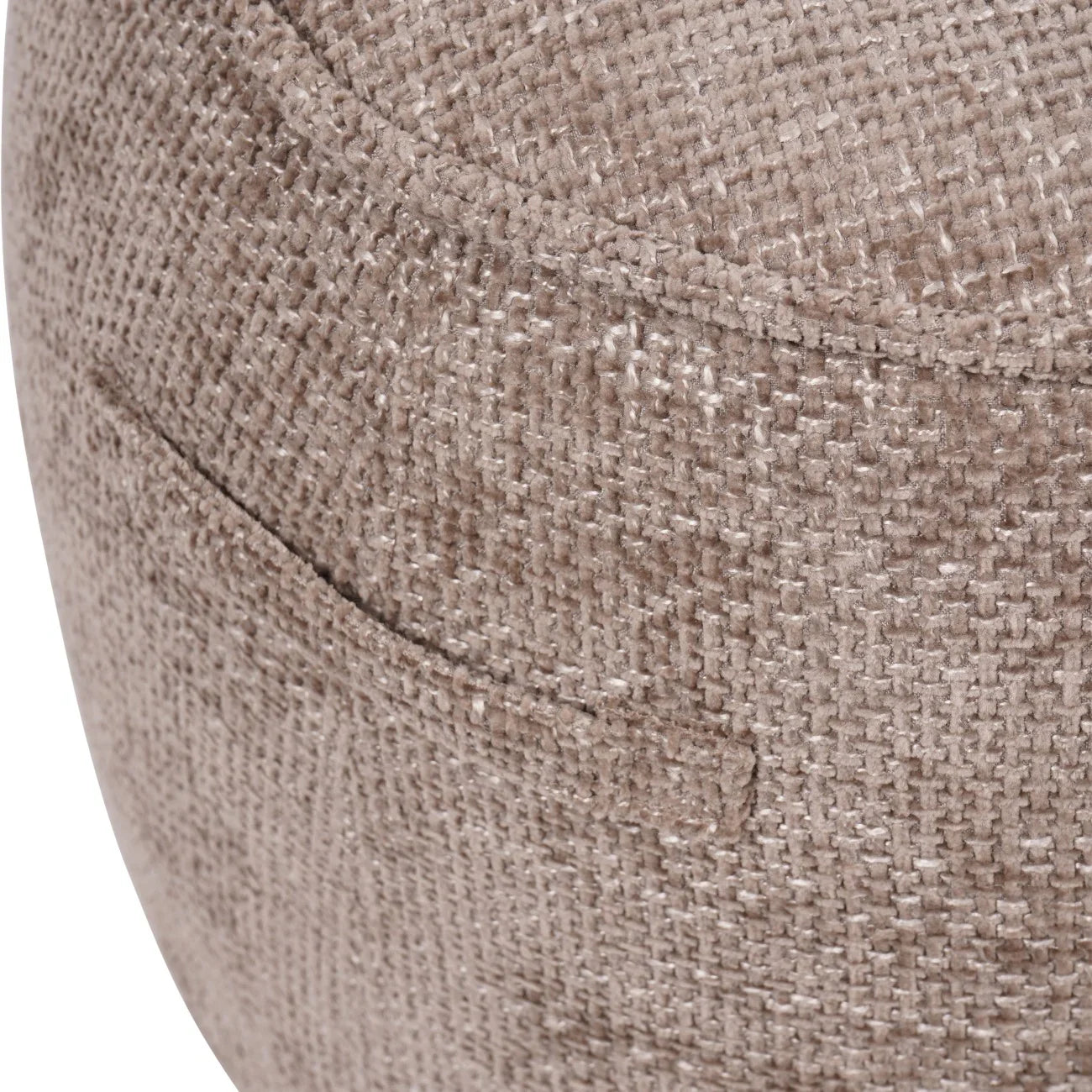 Beige stool fabric showing detailed woven texture.