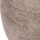 Beige stool fabric showing detailed woven texture.
