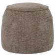Brown textured fabric stool with rounded shape | Home Centre Direct UK