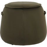 Green velvet stool with smooth, rounded design | Home Centre Direct UK