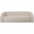 Cream fabric two-seater sofa with curved arms | Home Centre Direct UK