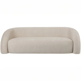 Cream fabric two-seater sofa with curved arms | Home Centre Direct UK