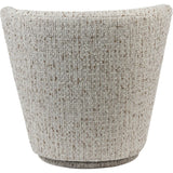 Natural slub fabric chair back with textured detail