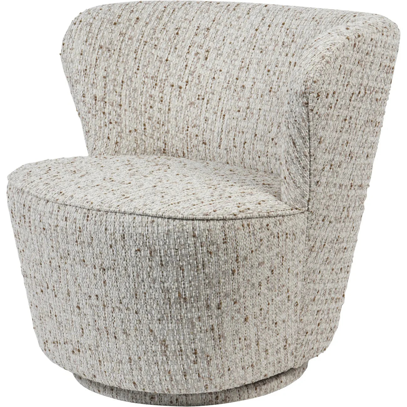 Natural slub swivel chair with textured fabric | Home Centre Direct UK