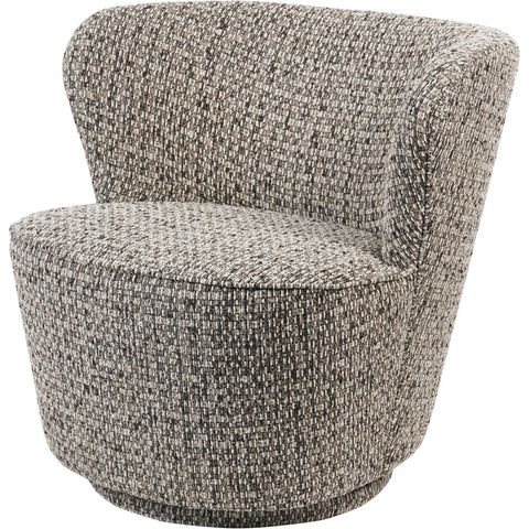 Mocha swivel chair with textured slub fabric | Home Centre Direct UK