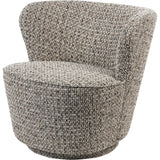 Mocha swivel chair with textured slub fabric | Home Centre Direct UK