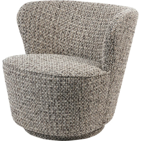 Mocha swivel chair with textured slub fabric | Home Centre Direct UK
